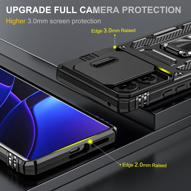 For Motorola Edge 40 Armor PC + TPU Camera Shield Phone Case