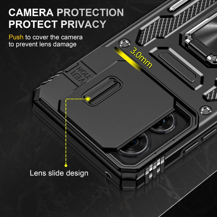 For Motorola Edge 40 Armor PC + TPU Camera Shield Phone Case
