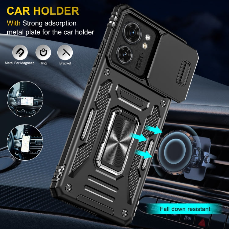 For Motorola Edge 40 Armor PC + TPU Camera Shield Phone Case