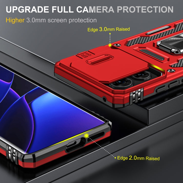 For Motorola Edge 40 Armor PC + TPU Camera Shield Phone Case
