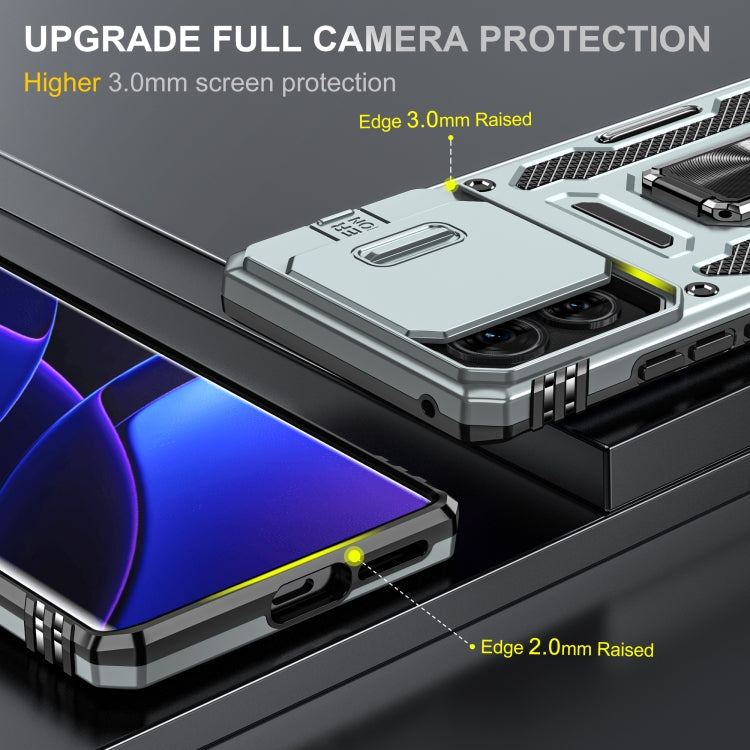 For Motorola Edge 40 Armor PC + TPU Camera Shield Phone Case