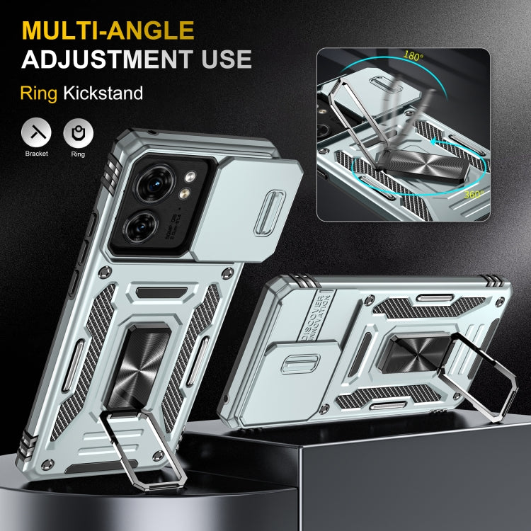 For Motorola Edge 40 Armor PC + TPU Camera Shield Phone Case