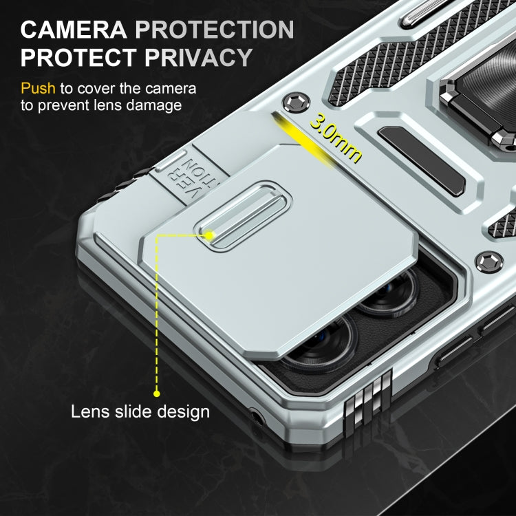 For Motorola Edge 40 Armor PC + TPU Camera Shield Phone Case