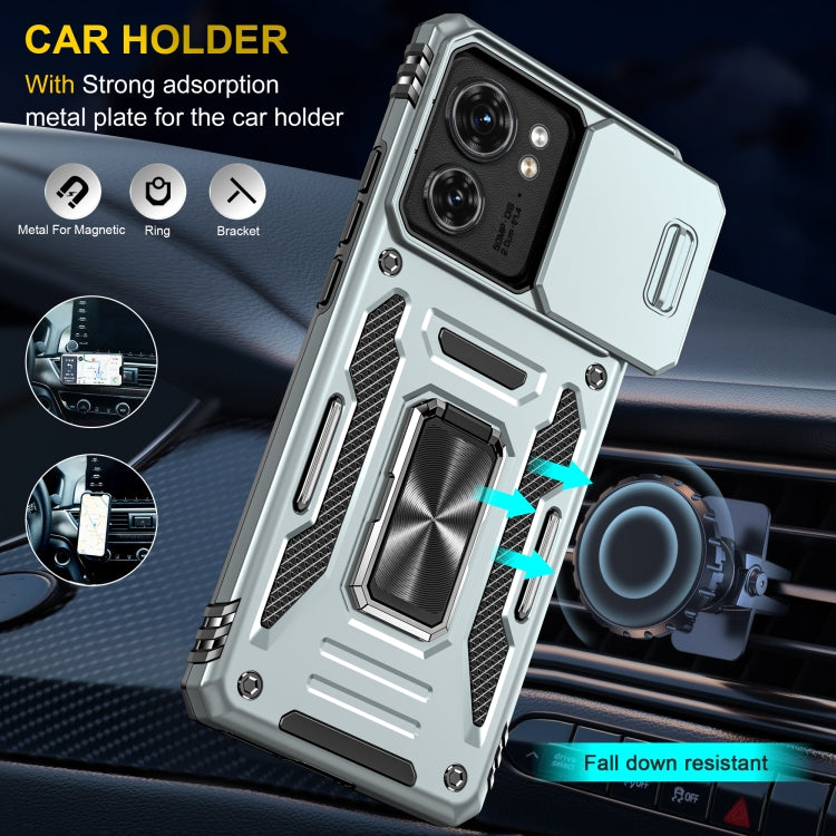For Motorola Edge 40 Armor PC + TPU Camera Shield Phone Case