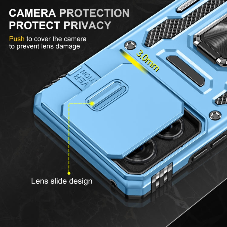 For Motorola Edge 40 Armor PC + TPU Camera Shield Phone Case