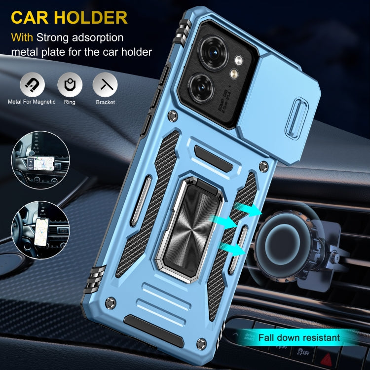 For Motorola Edge 40 Armor PC + TPU Camera Shield Phone Case