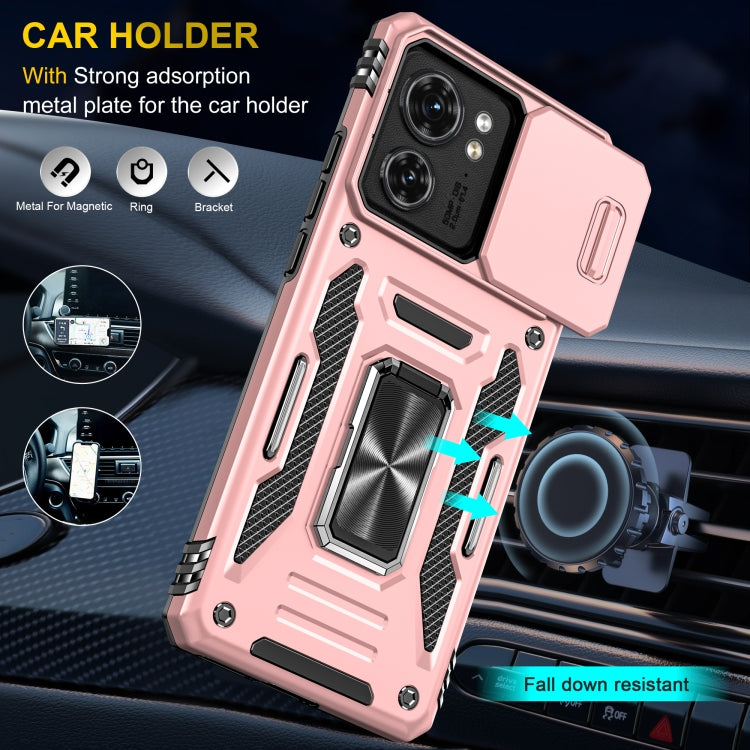 For Motorola Edge 40 Armor PC + TPU Camera Shield Phone Case