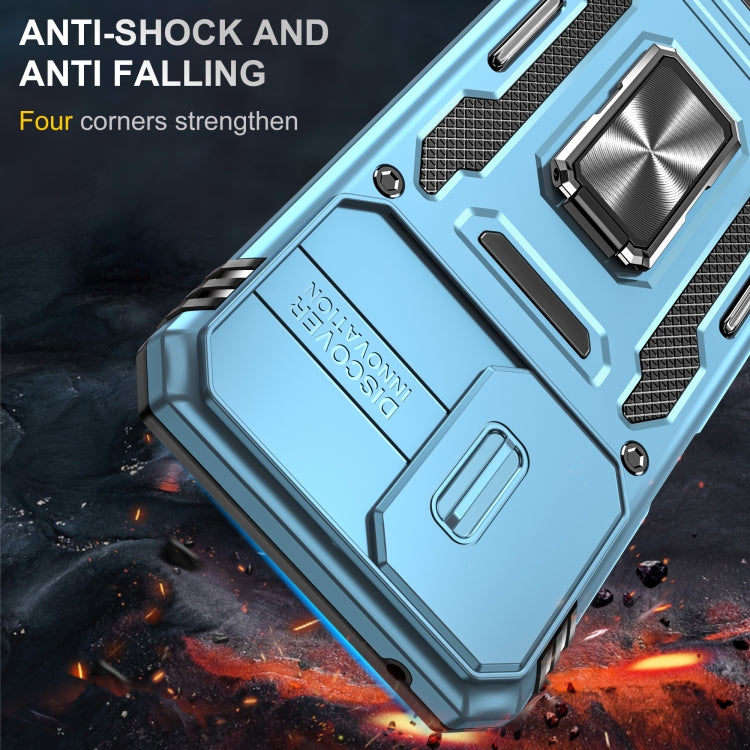 For Motorola Moto G Play 5G 2024 Armor PC + TPU Camera Shield Phone Case