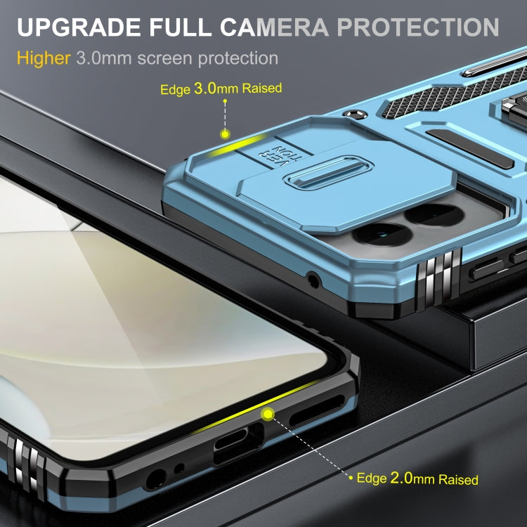 For Motorola Moto G Play 5G 2024 Armor PC + TPU Camera Shield Phone Case
