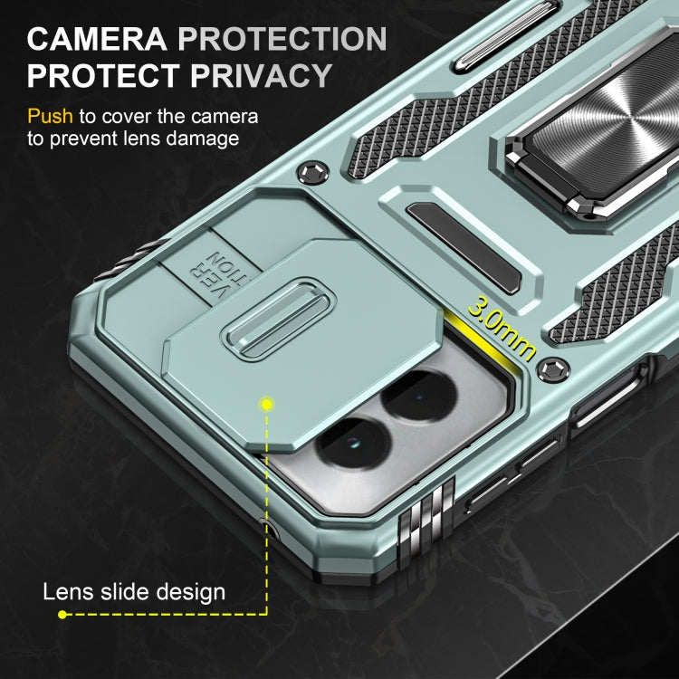For Motorola Moto G Power 2024 Armor PC + TPU Camera Shield Phone Case