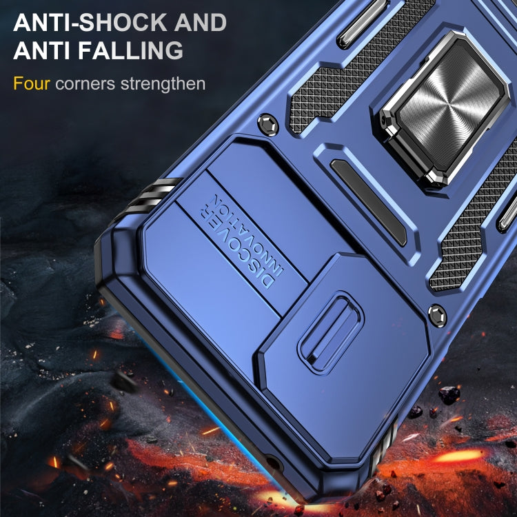 For Motorola Moto G Power 2024 Armor PC + TPU Camera Shield Phone Case