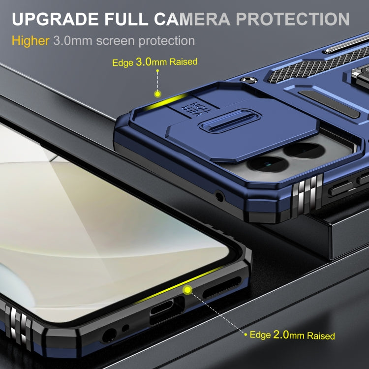For Motorola Moto G Power 2024 Armor PC + TPU Camera Shield Phone Case