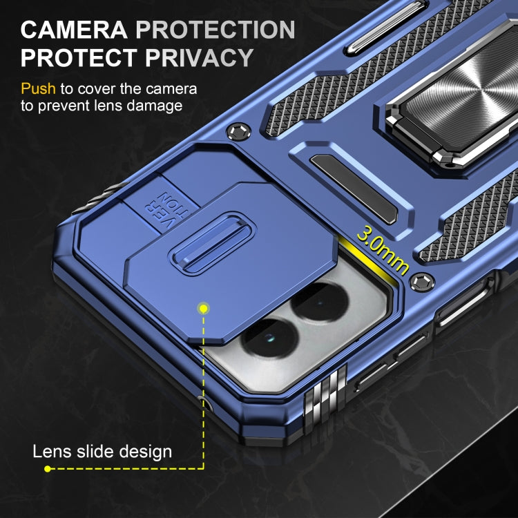 For Motorola Moto G Power 2024 Armor PC + TPU Camera Shield Phone Case