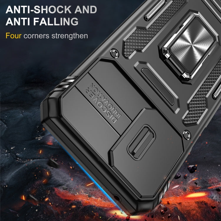 For Motorola Moto G Power 2024 Armor PC + TPU Camera Shield Phone Case