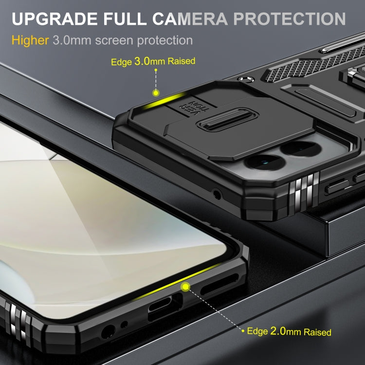 For Motorola Moto G Power 2024 Armor PC + TPU Camera Shield Phone Case
