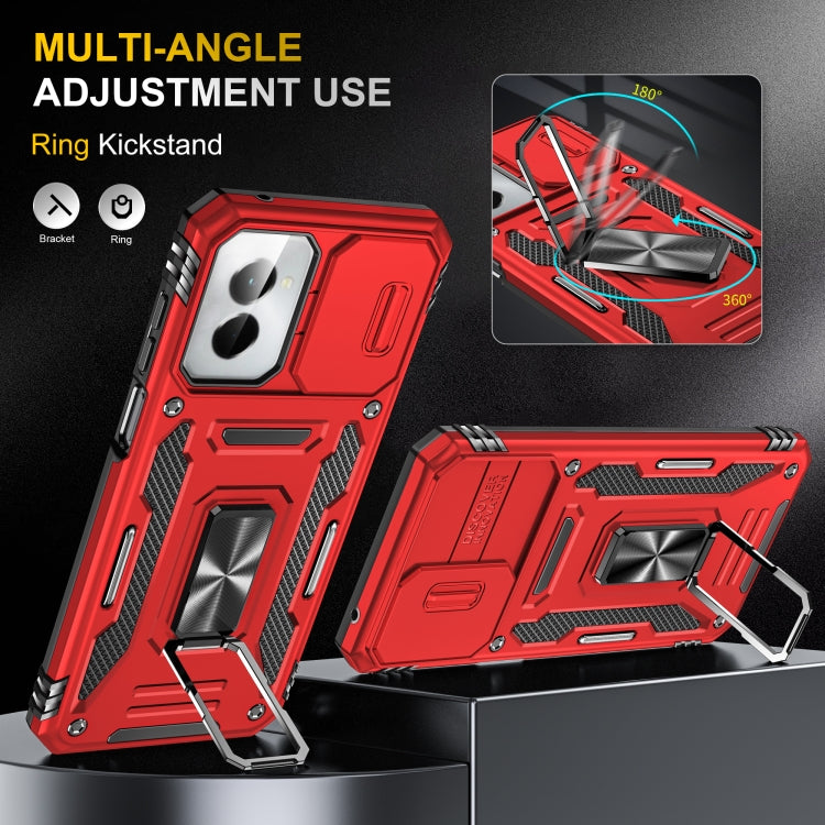 For Motorola Moto G Power 2024 Armor PC + TPU Camera Shield Phone Case