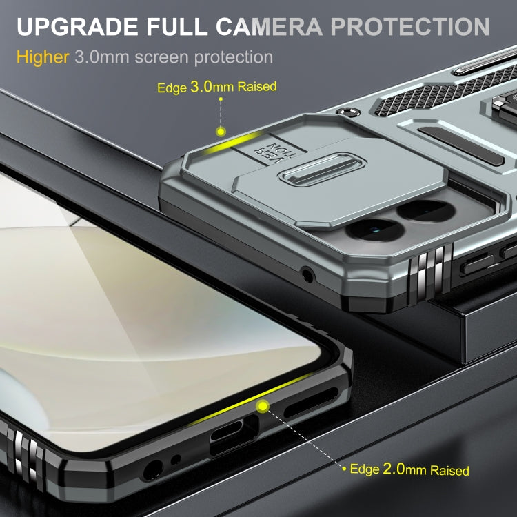 For Motorola Moto G Power 2024 Armor PC + TPU Camera Shield Phone Case