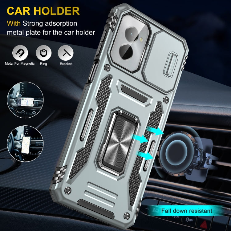 For Motorola Moto G Power 2024 Armor PC + TPU Camera Shield Phone Case