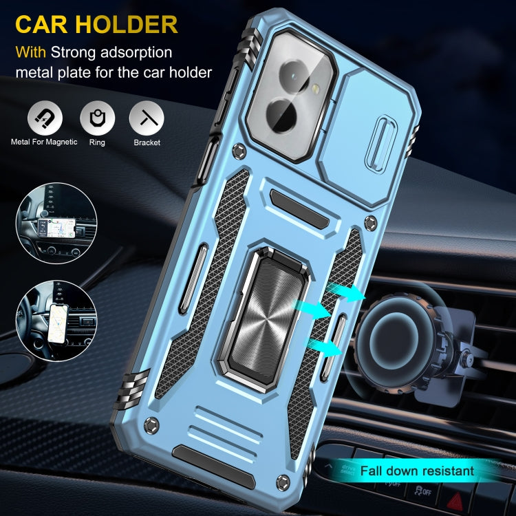 For Motorola Moto G Power 2024 Armor PC + TPU Camera Shield Phone Case