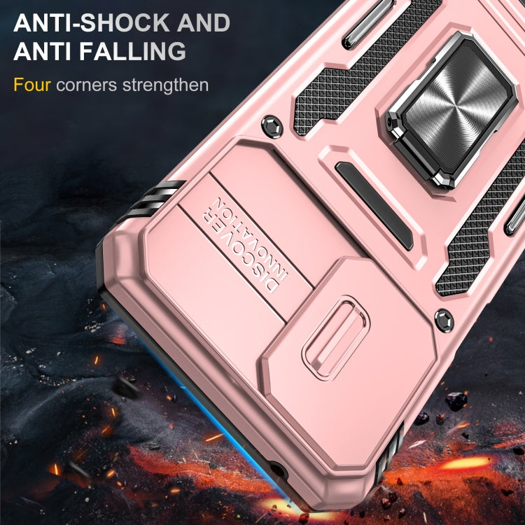 For Motorola Moto G Power 2024 Armor PC + TPU Camera Shield Phone Case