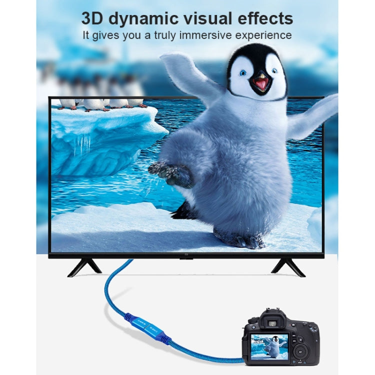 USB 3.0 Male To Micro USB 3.0 Male Braided Cable, Length:1m - Blue