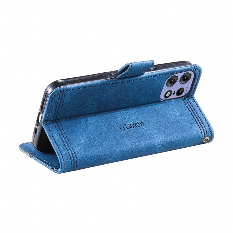 For Motorola Edge 50 Pro TTUDRCH Embossed Line Splicing Leather Phone Case