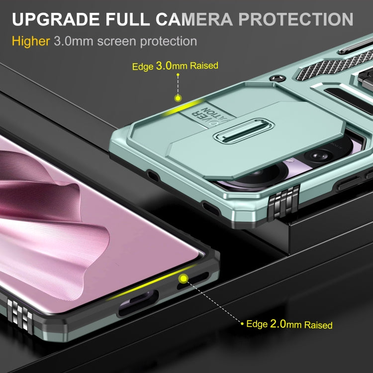 For OPPO Reno10 Global Armor PC + TPU Camera Shield Phone Case