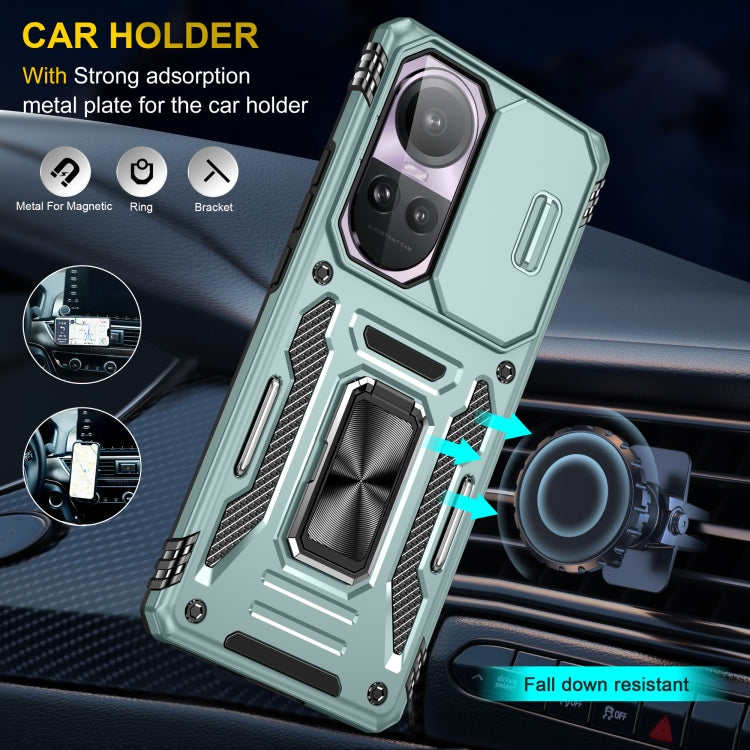 For OPPO Reno10 Global Armor PC + TPU Camera Shield Phone Case