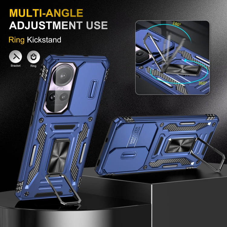 For OPPO Reno10 Global Armor PC + TPU Camera Shield Phone Case