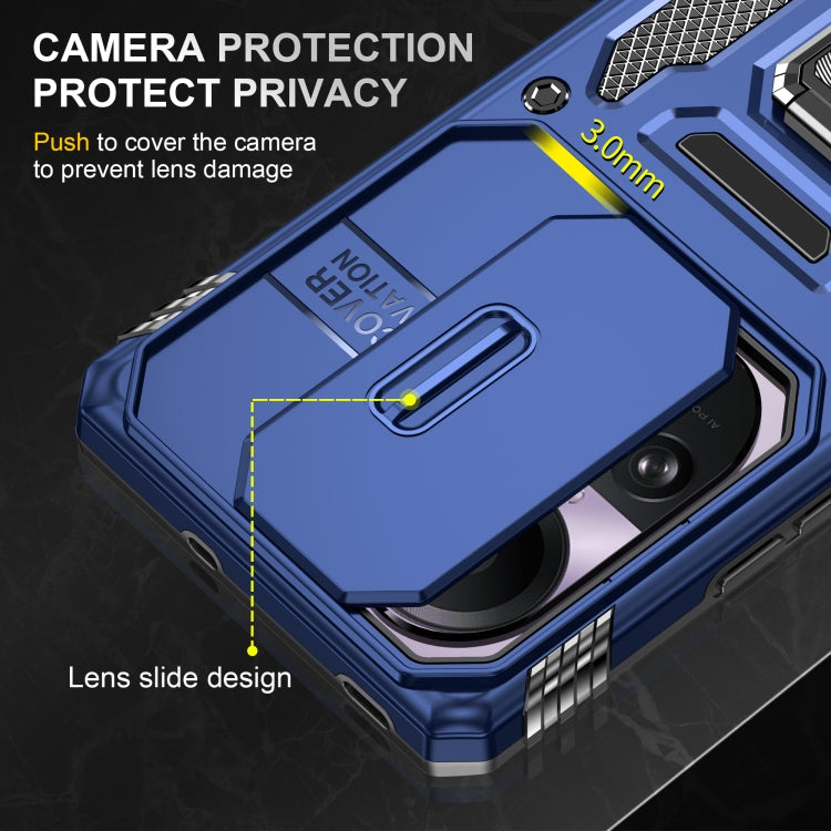 For OPPO Reno10 Global Armor PC + TPU Camera Shield Phone Case