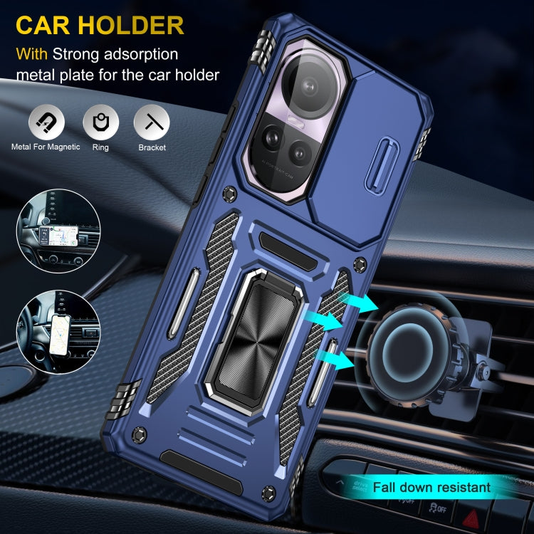 For OPPO Reno10 Global Armor PC + TPU Camera Shield Phone Case