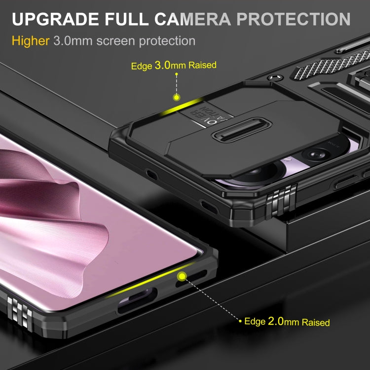 For OPPO Reno10 Global Armor PC + TPU Camera Shield Phone Case