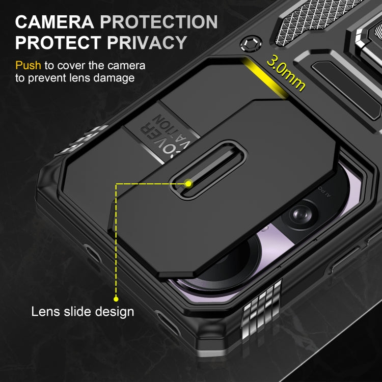 For OPPO Reno10 Global Armor PC + TPU Camera Shield Phone Case