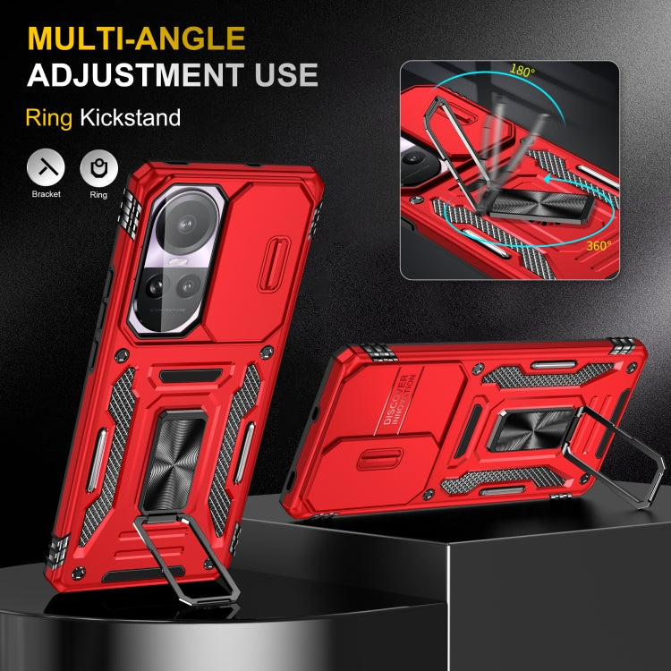 For OPPO Reno10 Global Armor PC + TPU Camera Shield Phone Case