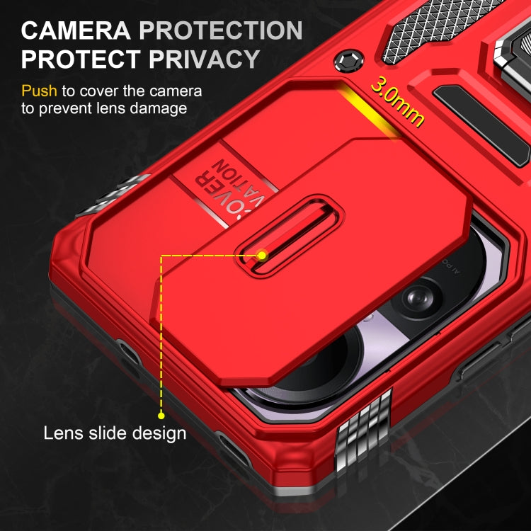 For OPPO Reno10 Global Armor PC + TPU Camera Shield Phone Case