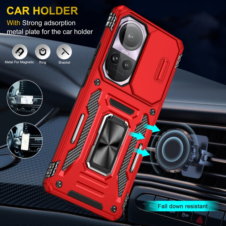For OPPO Reno10 Global Armor PC + TPU Camera Shield Phone Case