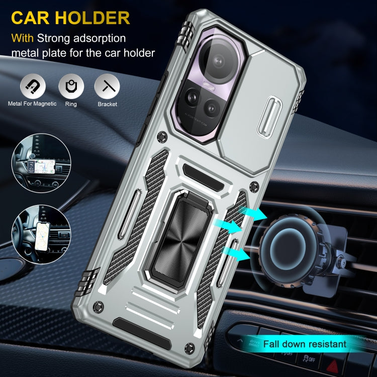 For OPPO Reno10 Global Armor PC + TPU Camera Shield Phone Case
