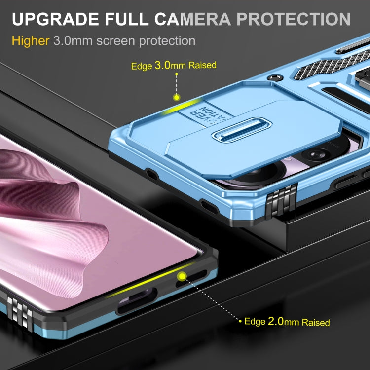 For OPPO Reno10 Global Armor PC + TPU Camera Shield Phone Case