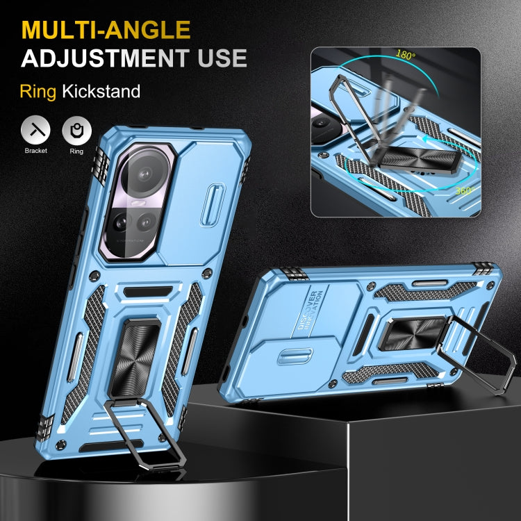 For OPPO Reno10 Global Armor PC + TPU Camera Shield Phone Case