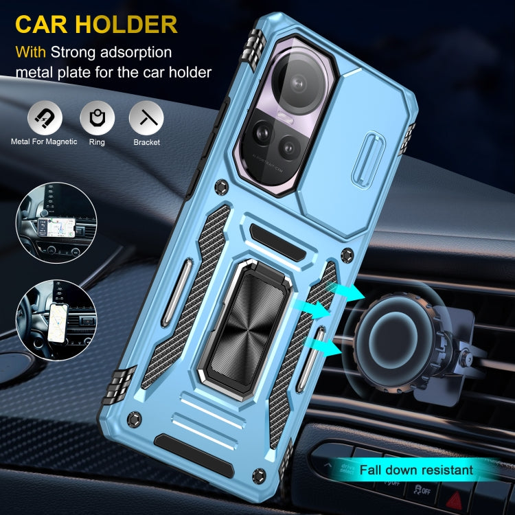 For OPPO Reno10 Global Armor PC + TPU Camera Shield Phone Case