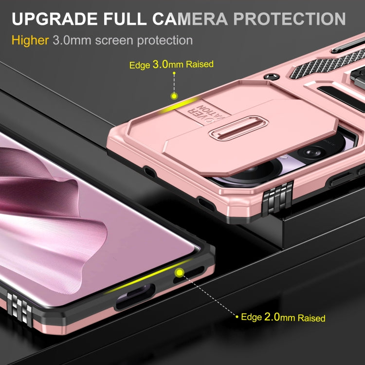 For OPPO Reno10 Global Armor PC + TPU Camera Shield Phone Case