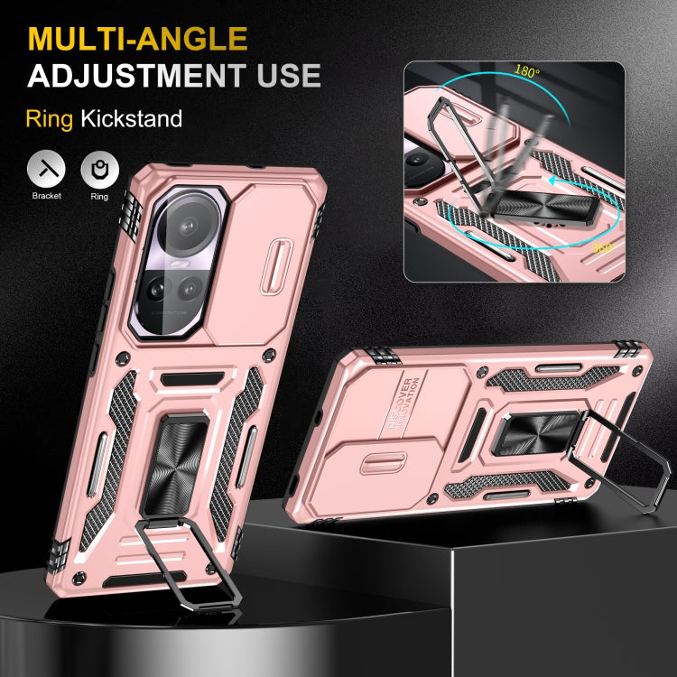 For OPPO Reno10 Global Armor PC + TPU Camera Shield Phone Case