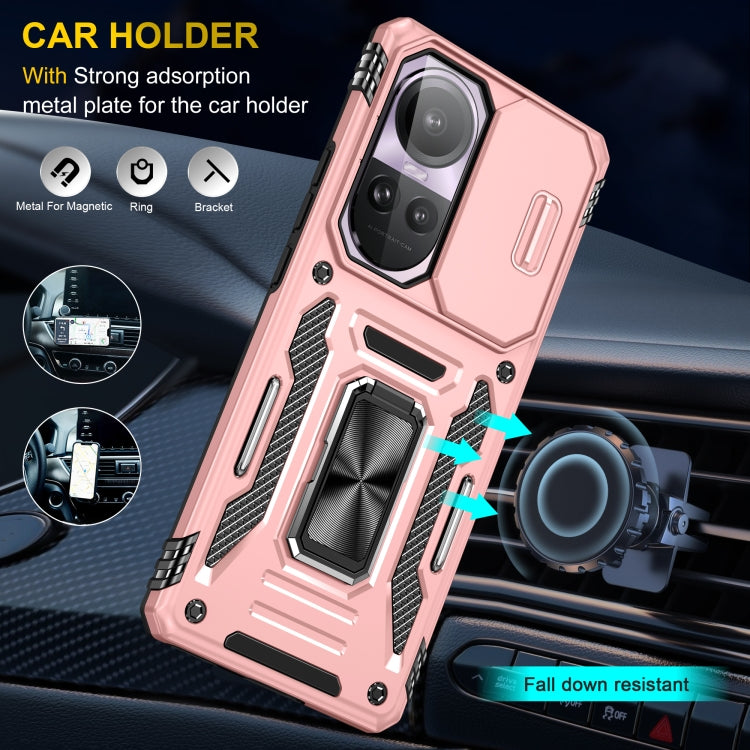 For OPPO Reno10 Global Armor PC + TPU Camera Shield Phone Case