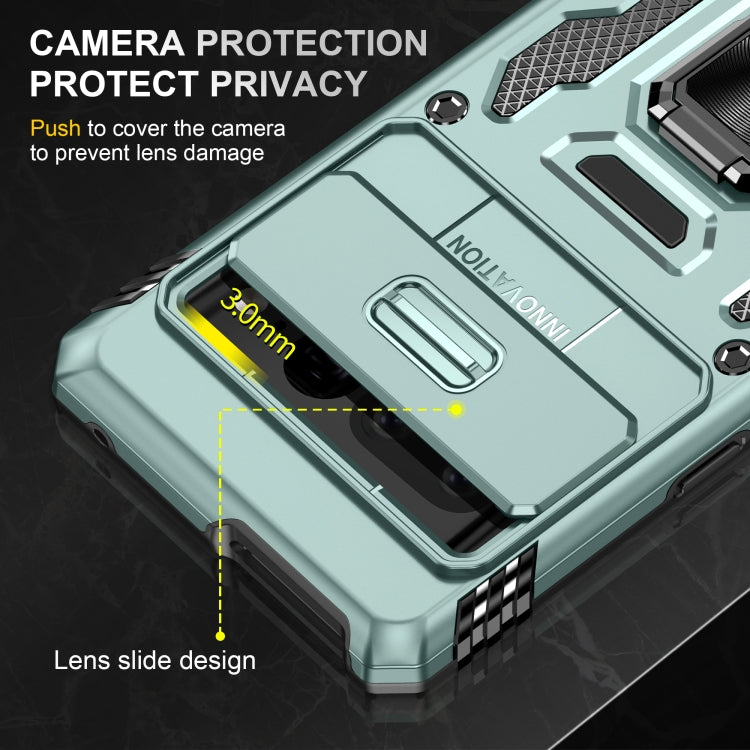 For Google Pixel 9 Pro XL 6.8 Armor PC + TPU Camera Shield Phone Case