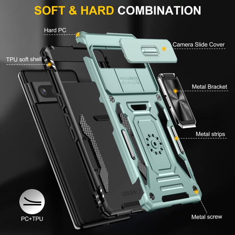 For Google Pixel 9 Pro XL 6.8 Armor PC + TPU Camera Shield Phone Case