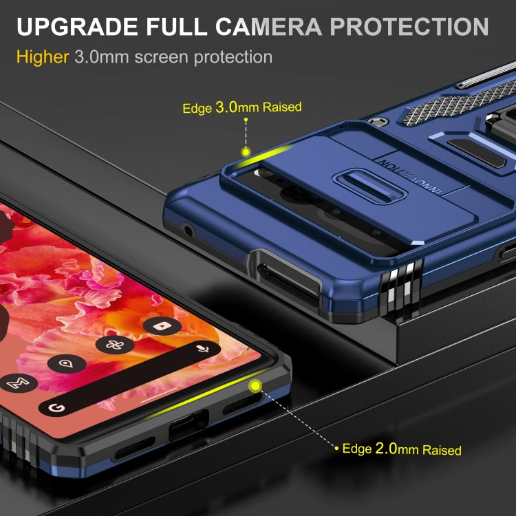 For Google Pixel 9 Pro XL 6.8 Armor PC + TPU Camera Shield Phone Case