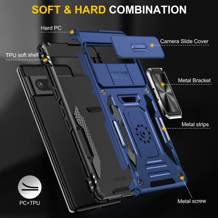 For Google Pixel 9 Pro XL 6.8 Armor PC + TPU Camera Shield Phone Case