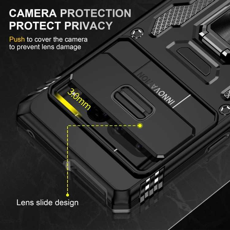 For Google Pixel 9 Pro XL 6.8 Armor PC + TPU Camera Shield Phone Case