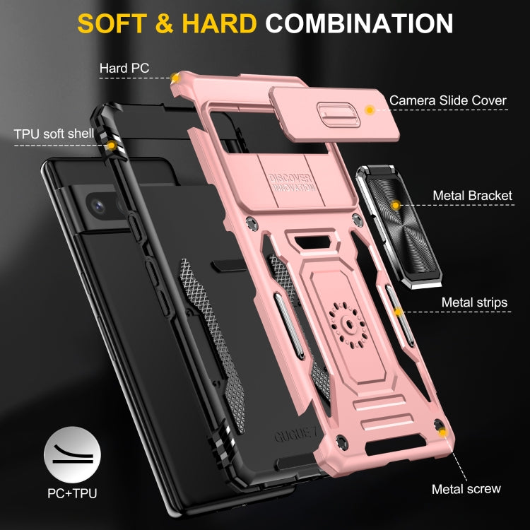 For Google Pixel 9 Pro XL 6.8 Armor PC + TPU Camera Shield Phone Case