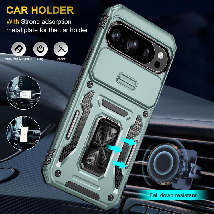For Google Pixel 11 Pro XL / 10 Pro XL Armor PC + TPU Camera Shield Phone Case